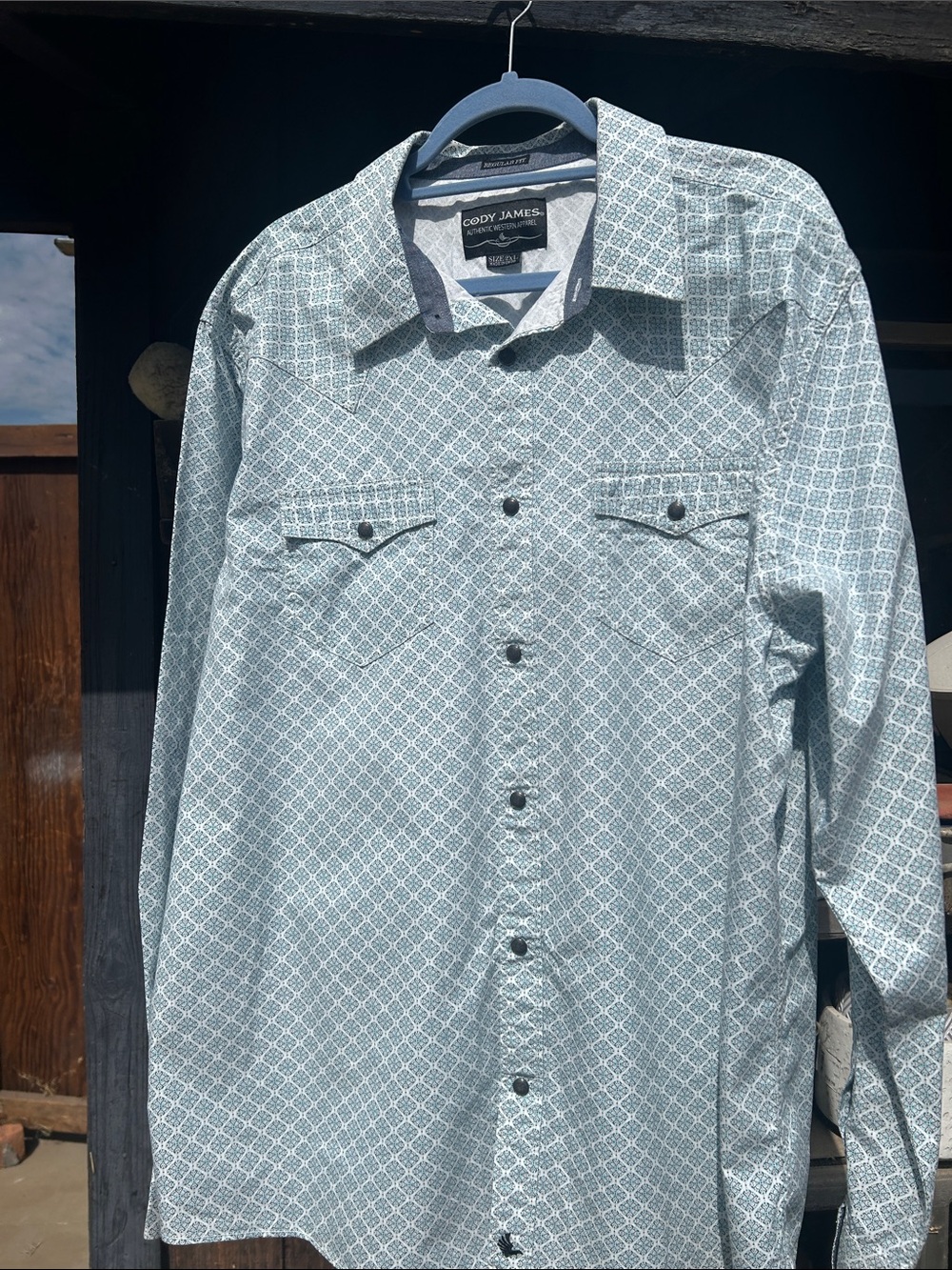 Cody James Rosarito Floral Geo Print Western Shirt